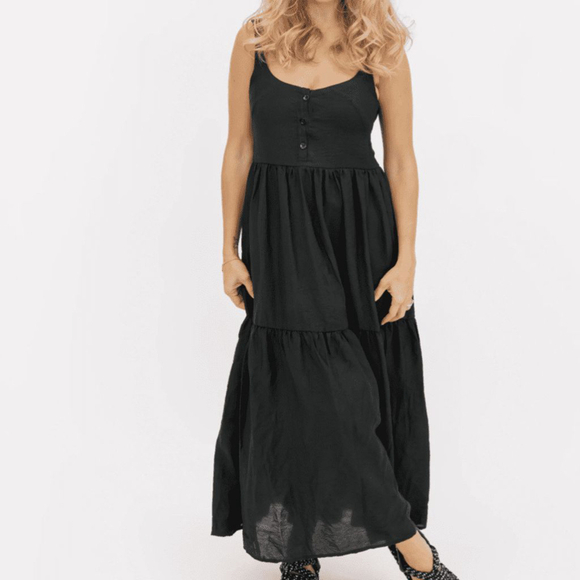 Smash + Tess Dresses & Skirts - Smash Tess The River Maxi Dress in Midnight Black Women’s Small Lagenlook